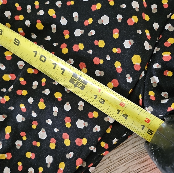 The ALLEY MAXI DRESS Black w/orange/white/yellow Design XS - Picture 8 of 12